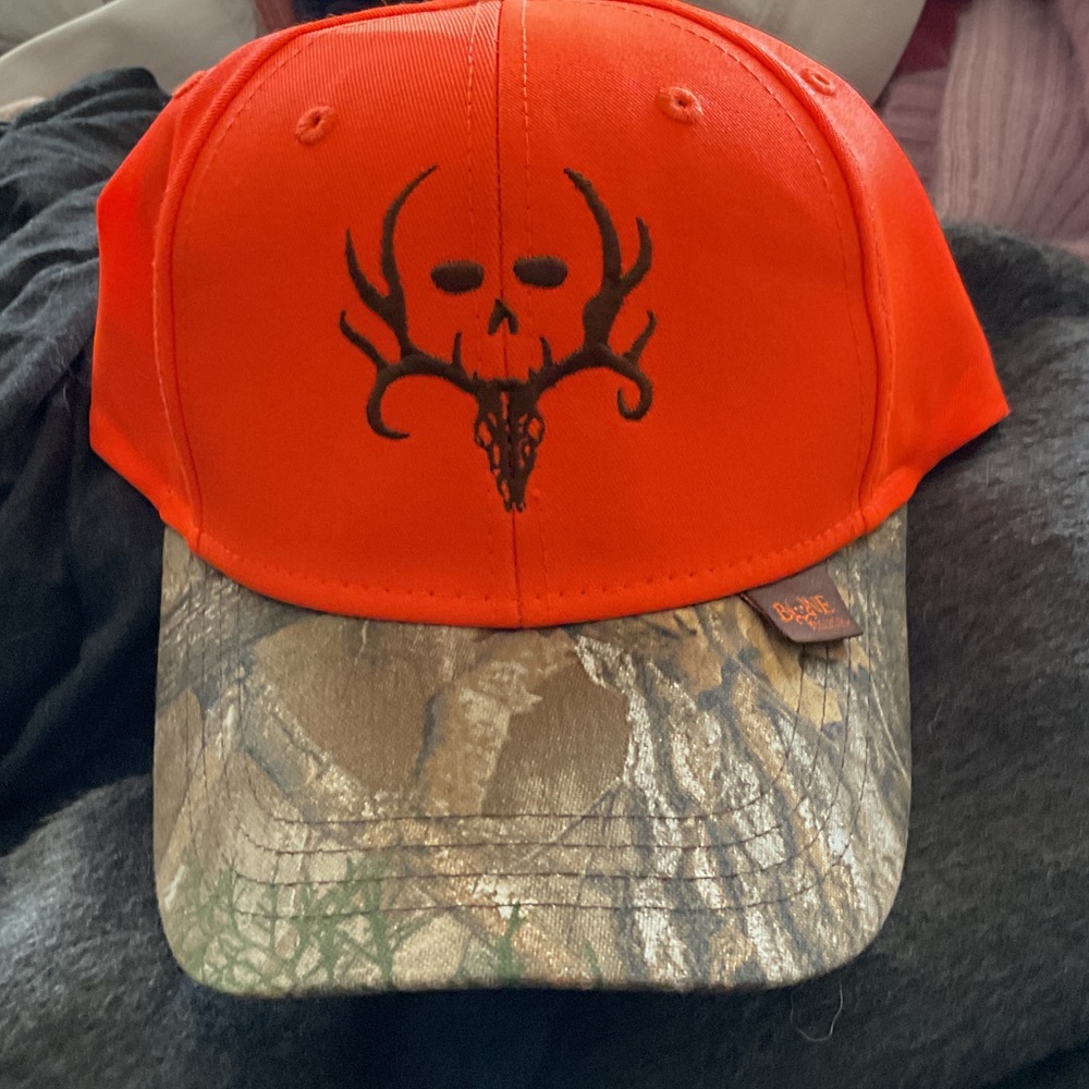 Blaze Orange and Camouflage Men's Hat